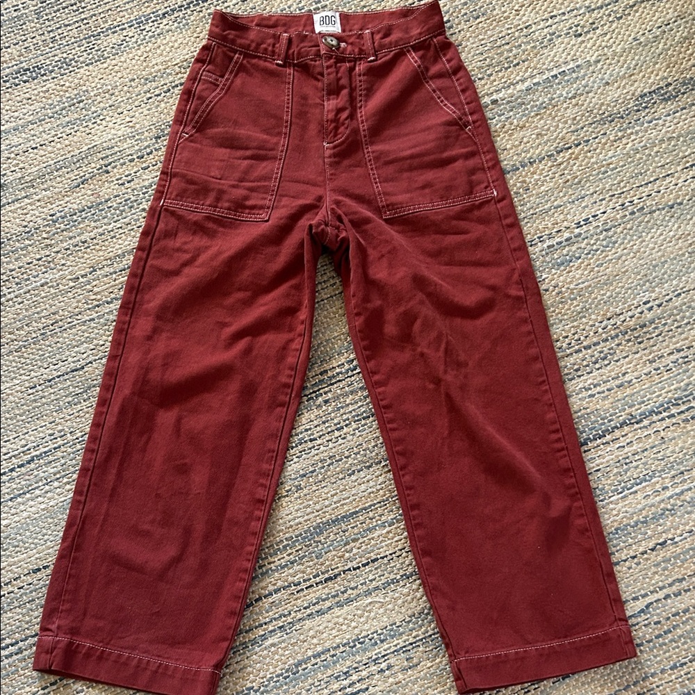 BDG Women's Flare & Wide Leg Jeans in Burgundy